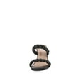 thumbnail image 4 of Women Double Strap High Chunky Heeled Slip On Slide Sandals (Double Braided Black, 11), 4 of 4
