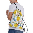 thumbnail image 3 of Kdxio Ducks and Anchors Print Drawstring Backpack Bag,Waterproof Draw String Back Sack, Gym Drawstring Bags Swim Bag For Unisex, 3 of 9