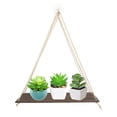 thumbnail image 5 of Walbest Wooden Wall Hanging Planter Shelf - Hanging Plant Shelf Boho, Handmade Rustic Hanger Planter Rack Flower Pot Stand Holder Storage Floating Shelf, 5 of 7
