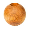 Ball Teak Wood Candle Holder Large