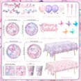 thumbnail image 2 of Artículos de fiesta, decoraciones de cumpleaños con mariposas para 20 niñas, 2 of 7
