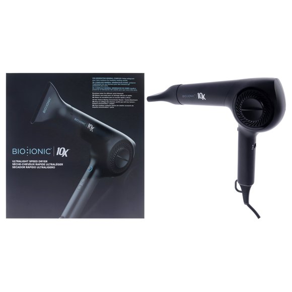 10X Sèche-Cheveux Ultra Léger Plus Peigne - Noir par Bio Ionic pour Femmes - 1 Pce Sèche-Cheveux