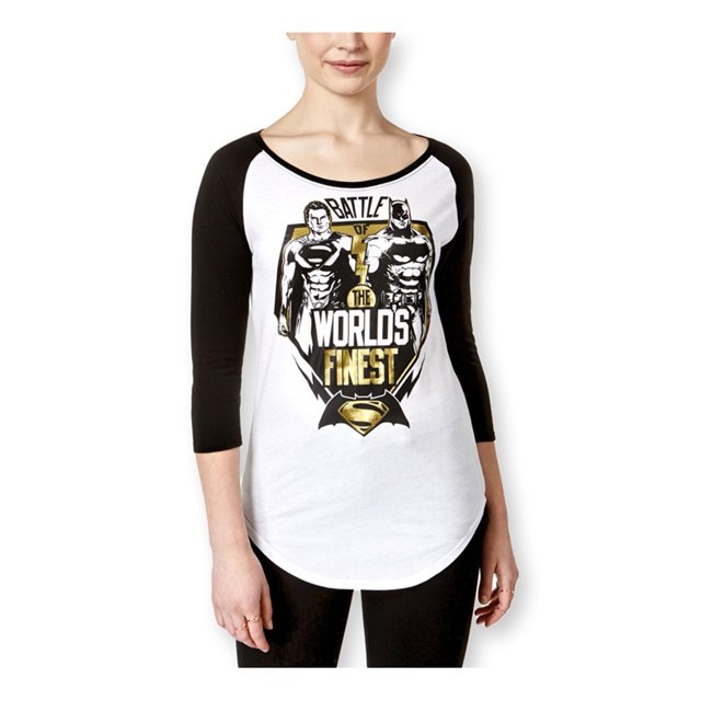 Bioworld Camiseta gráfica Dawn Of Justice para mujer, blanca, grande
