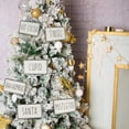 thumbnail image 2 of 12 Pieces Rustic Signs Christmas Ornaments Wood Sign Christmas Decorations Small Rustic Farmhouse Signs Christmas Tree Hanging Plaques Farmhouse White Signs Ornaments for Christmas Tree, 2 of 7