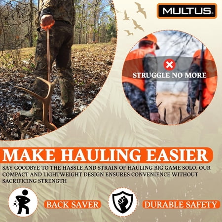 Deer Drag Rope & Strap - Heavy Duty Deer Puller for Hunting - Unique Gifts for Hunters Dad Men Who Have Everything - Hunting Essentials & Accessories$$Other