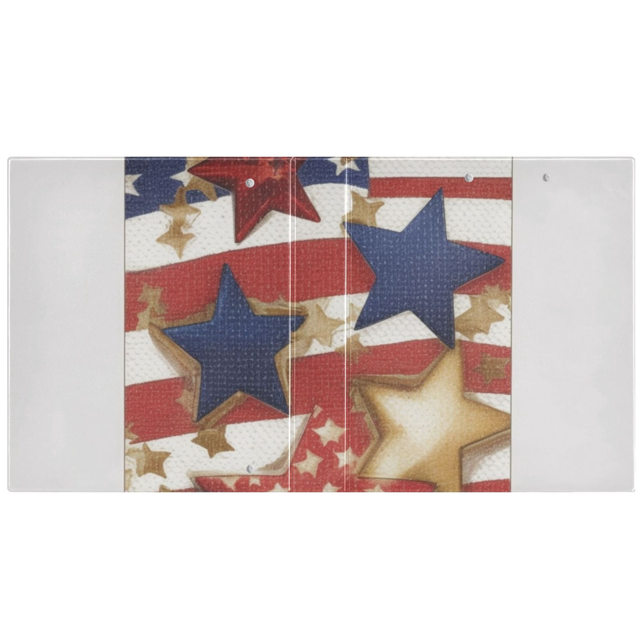 American Flag Stars 3 Ring Binders 1.5 inch Hardcover File Folders with Interior Pockets A4 Size Organizer for School Office Hospital Set of 2