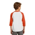 thumbnail image 2 of Sport Tek Teen Unisex Regular Colorblock Jersey White/Deep Org Small, 2 of 6