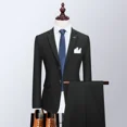 thumbnail image 1 of Traje profesional de negocios para hombre, Blazer, chaleco, pantalones, Color sólido, informal, ajustado, para novio, a la moda, novedad de 2024, 1 of 5