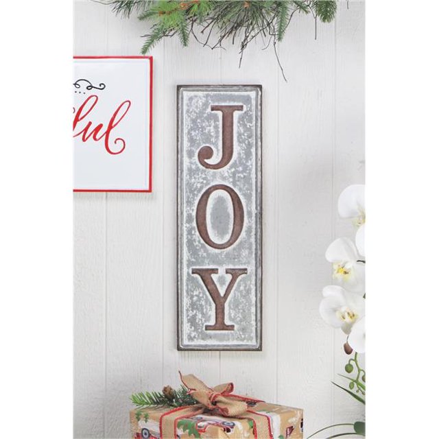 Cheungs 5353J Farmhouse Style Vertical Wall Sign - Joy