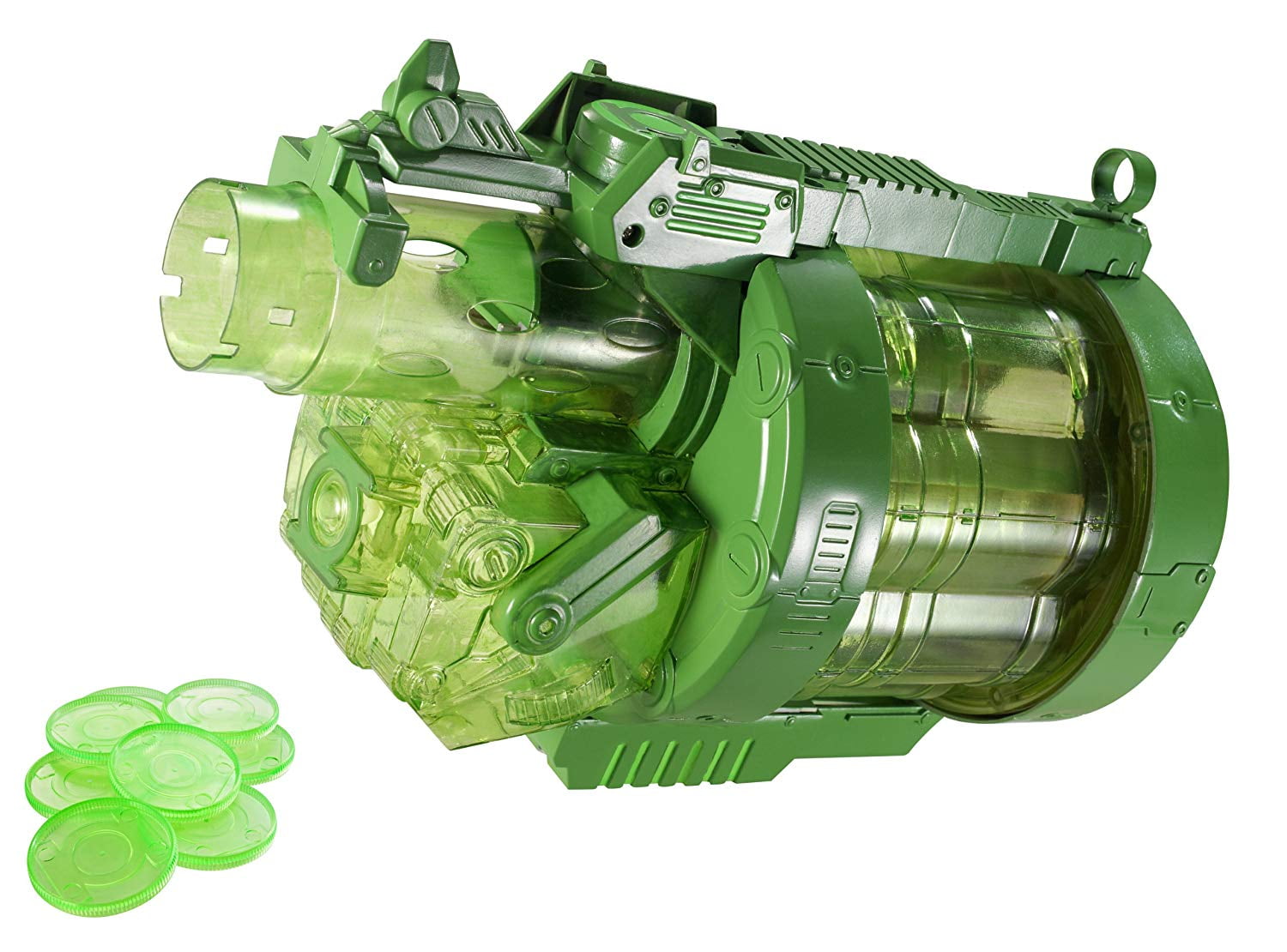 Green Lantern Colossal Cannon Blaster - Includes 10 Discs - Chamber Spins