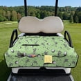 thumbnail image 2 of HUIACONG Green Skull Golf Golf Cart Seat Covers Portable Breathable Golf Cart Seat Covers Club Car Anti-Slip Comfortable Fit Most Cars EZGO Yamaha Club Car, 2 of 7