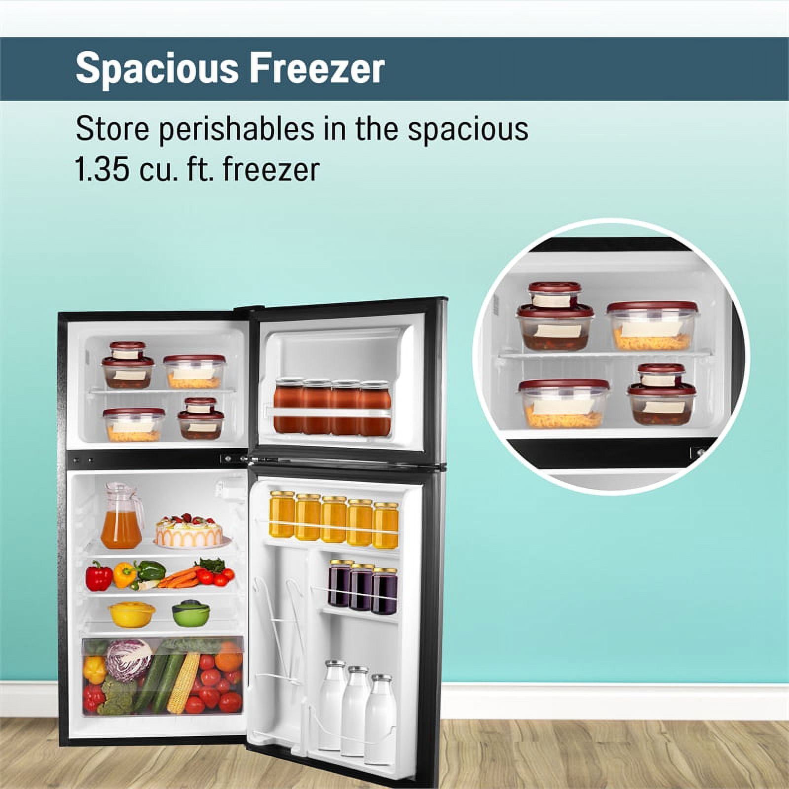 ConServ 3 cu.ft 2 Door Mini Freestanding Refrigerator with Freezer in –  Conserv Appliances
