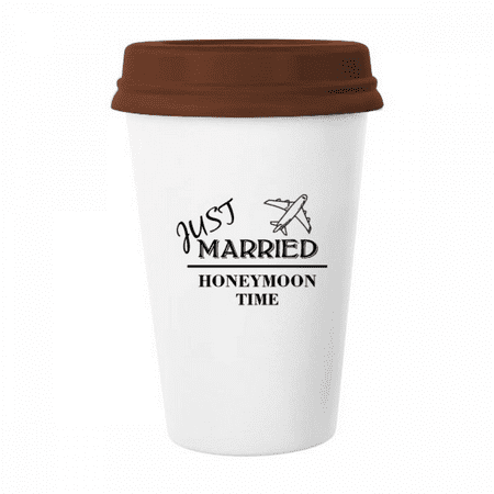 

Honeymoon Marriage Aircraft Mug Coffee Drinking Glass Pottery Cerac Cup Lid
