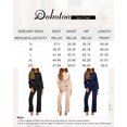 thumbnail image 4 of Dokotoo Women's Wide Leg Jumpsuits Long Lantern Sleeve Crew Neck Rompers Casual Back Keyhole Playsuit with Belt S-XXL, 4 of 4