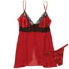Secret Treasures St Vday Satin Solid Babydoll