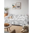thumbnail image 6 of Boho Gray Flower Couch Cover for 2 Cushion Sofa, Vintage Farmhouse Leaf Spring Plant Washable Loveseat Sofa Covers Slipcover for Sectional Sofas L-Shaped, Couch Throw Cover 71"x118", 6 of 9