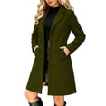 thumbnail image 2 of Chiccall Women Winter Wool Coat Notch Lapel Mid Long Peacoat, 2 of 8
