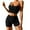Black, variant on Women’s 2-Piece Yoga Set, High Waisted Workout Shorts & Sports Bra, Ribbed Seamless Athletic Outfit for Gym & Fitness