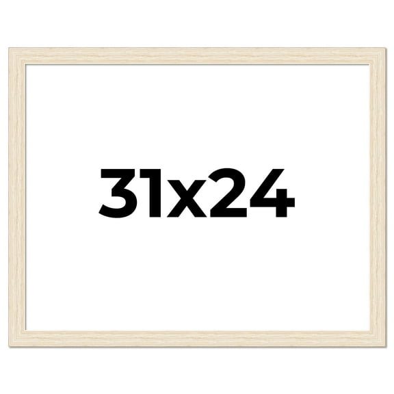31x24 Frame White Real Wood Picture Frame Width 1.5 inches | Interior Frame Depth 0.5 inches | Barn