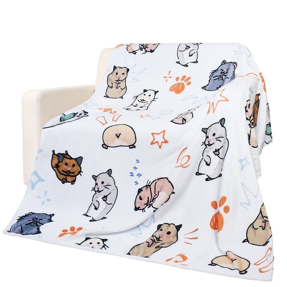 Catalonia Lightweight Printed Throw Blanket, 100% Coral Fleece, All Season, 40"x50"