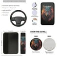 thumbnail image 2 of Tutolipy Wolf Print Car Seat Cover Full Sets, 16 Piece, Includes Car Front Rear Seat Cover Steering Wheel Cover Seatbelt Cover Armrest Cover Gear Shift Cover Handbrake Cover Car Headrest, 2 of 3