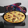 thumbnail image 7 of Bingfone Artistic Colorful Bird Print Oven Mitts Pot Holders Set 2 PCS for Kitchen for Cooking Grilling Baking BBQ Pot Holders Cook Essentials, 7 of 7