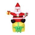 thumbnail image 4 of Papá Noel en Navidad,Decoración navideña inflable para exteriores: Papá Noel,Luces LED integradas para jardín,césped navideño,Porche trasero iluminado para decoración navideña, 4 of 8