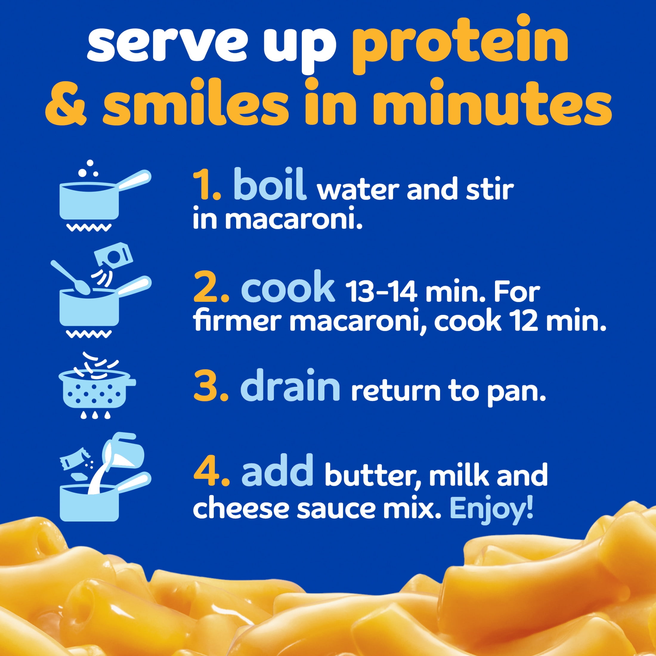 Kraft PowerMac Mac and Cheese, 1 Box, for Protein Easy Dinners or Dinner Sides, Original Flavor, 17g Protein and 6g of Fiber per Serving, No Artificial Flavors, Preservatives or Dyes, 7.25 oz