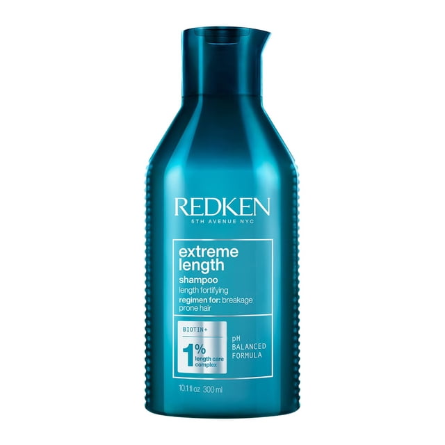 REDKEN- Shampoo Extreme Length | Shampoo anti-quiebre para un cabello más largo y sano | Fortalece el cabello desde la raíz hasta las puntas y reduce el quiebre | Formulado con B