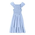 thumbnail image 6 of LADIGASU Girls Summer Dresses Cute Double Layer Ruffle Sleeve Smocked Flowy Dress, 6 of 9