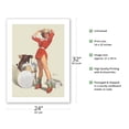 thumbnail image 2 of Something New - Cowgirl in Red with a New Hat - Vintage Pin Up Girl Print by Gil Elvgren c.1957 - Bamboo Fine Art 290gsm Paper Print (Unframed) 24x32in, 2 of 4