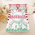 thumbnail image 5 of Erosebridal Kids Baseball Sport Bed Sheets,Teens Ball Gamer King Sheets For Ice Cream Baseball Lover 4 Pieces, 5 of 6