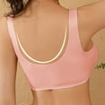 thumbnail image 4 of Audhol Front Hook Bras for Women, Gather Bra Soft Comfortable Push Up Bra Wireless Up Bra Bra for Women Everyday Sports Bras Front Closure Bras for Older Women Pink 2XL, 4 of 9