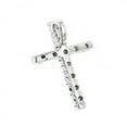 thumbnail image 2 of Unisex 14K Round Natural 0.3 Ctw Diamond Cross Pendant (White Gold), 2 of 3