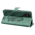thumbnail image 3 of Allytech Case for Samsung Galaxy A51 [5G Version], Flip Phone Case PU Leather Embossed Butterfly Credit Card Kickstand Protective Wrist Strap Case for Galaxy A51 5G(Not 4G) 6.5 inch, Green, 3 of 5