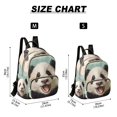 thumbnail image 3 of JIALIOU Mini Backpack Purse for Women Quilted Casual Daypack Small Travel Shoulder Bag, Panda Oil Painting, 3 of 7