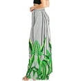 thumbnail image 2 of Jealous Tomato Women's Juniors High Waist Tropical Wide-Leg Pants (S, Off-White), 2 of 4
