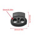 thumbnail image 2 of fastboy 40Pcs Plastic Button Double Hole Bean Cord Locks Spring Stop Stoppers Elastic Adjustment Buckle, TH3066, 2 of 6