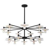 Kalco 522672 Discus 18 Light 42" Wide Chandelier - Black