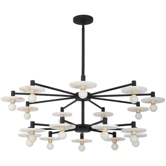 Kalco 522672 Discus 18 Light 42" Wide Chandelier - Black