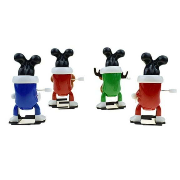 4 Pcs Wind up Christmas Toys Funny Christmas Toys Walking upside down Wind Up Toys Santa Claus Snowman Elk Bear Set Christmas Decorations Christmas Stocking Stuffers Tabletop Christmas Decor
