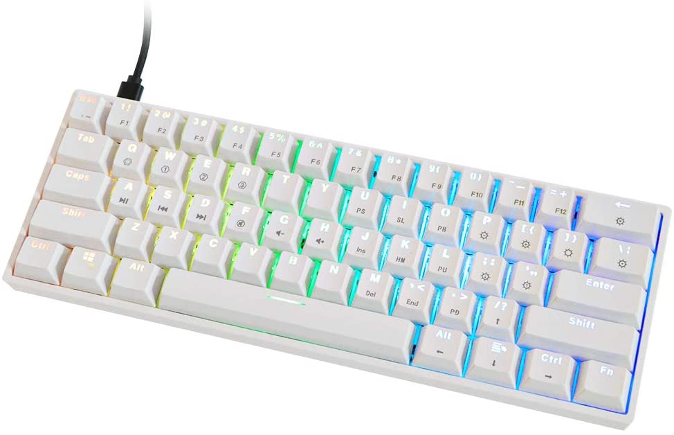 EPOMAKER SK61 61 Keys Hot Swappable 60% Mechanical Keyboard with RGB  Backlit, ABS Keycaps, Dustproof IP68 Waterproof