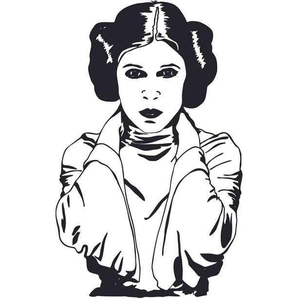 Download Princess Leia Star Wars Cartoon Character Wall Art Vinyl ...