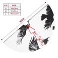 thumbnail image 3 of Lsque Monochrome Flying Ravens Print Christmas Tree Skirt, Tree Skirt with Ties or Velcro, Perfect for Holiday Decorations, Halloween, and New Year-30", 3 of 7