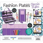 Fashion Plates Classic – Girls Fashion, Mix-and-Match Drawing Kit, Arts and Crafts, Coloring, Art Supplies, Craft Supplies, Stencils, Crayons Included, Create Your Own Fashion Designs, Ages 6+