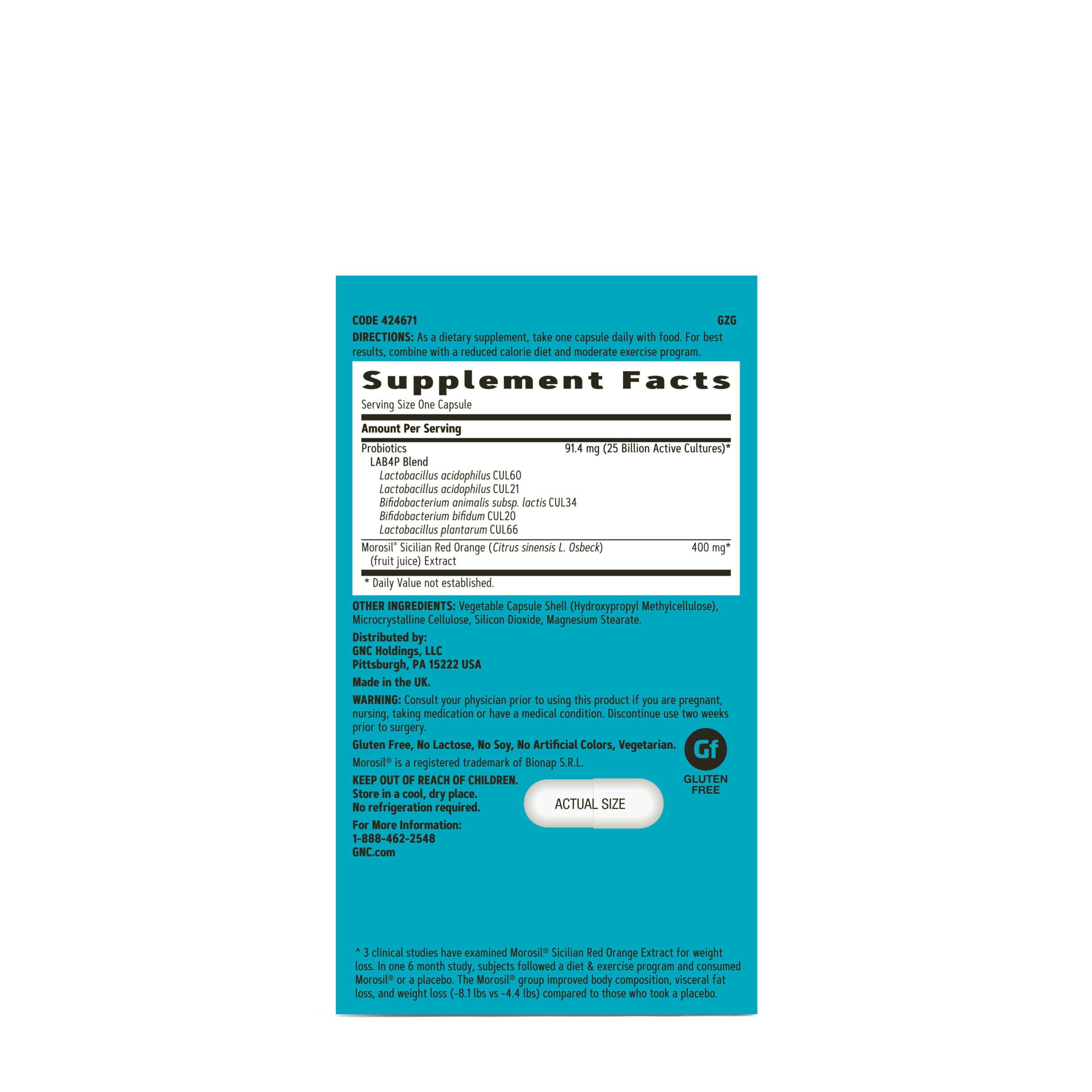 GNC Total Lean Weight Management Probiotic | Boost Gut Health and Body Composition, 30 Capsules