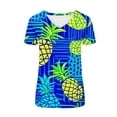 thumbnail image 5 of PVCS Womens Tops Women's Fashion Summer V-Neck Short Sleeve Printed Casual T-Shirt Blouse Tops, 5 of 5