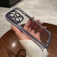 thumbnail image 1 of Funda De Lujo Para Teléfono Diamante Para iPhone 11 12 Pro MAX Para 13 14 14 Plus Protector De Cámara Suave TPU Transparente Carcasa, 1 of 4
