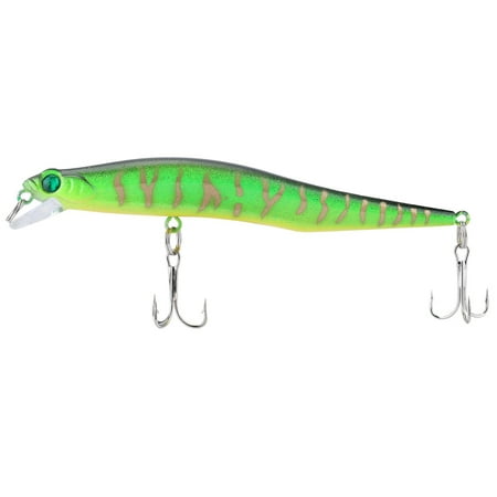 Vivid Sound Soft Lures Artificial Crankbait Minnow Fishing Sinking Bait with Hooks (Green) Xemplaro