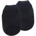 thumbnail image 4 of Ropa de algodón para perros, camiseta de color liso, transpirable y suave, adecuada para gatos y cachorros (2 piezas) (Mediana, Negro + Gris), 4 of 4